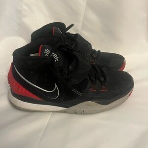 Nike Kyrie Kids Black and Red Athletic Sneakers